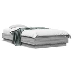 Berkfield Home Bed Frame without Mattress Grey Sonoma 90x200 cm Engineered Wood - thumbnail 1