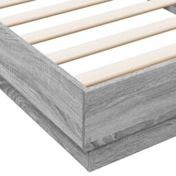 Berkfield Home Bed Frame without Mattress Grey Sonoma 90x200 cm Engineered Wood - thumbnail 7