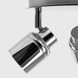 ValueLights Benton Spotlight IP44 Bathroom 3 Way Ceiling Light with Cool LED Bulbs in Silver - thumbnail 3