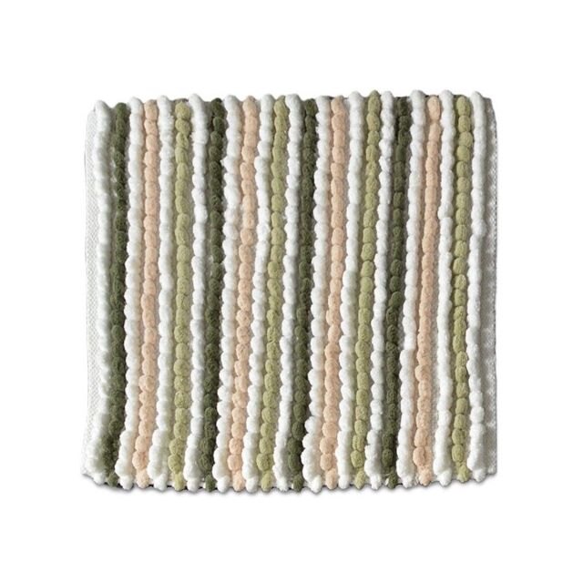 Allure Bath Fashions Striped Chunky Bobble Shower Mat in Green - image 1