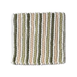 Allure Bath Fashions Striped Chunky Bobble Shower Mat in Green - thumbnail 1