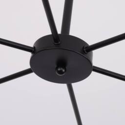 NIVOR 6 light Sputnik Industrial Chandelier Mid Century Flush Mount Ceiling in Black - thumbnail 9