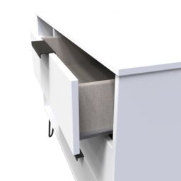 Ready Assembled 2 U Fuji 3 Drawer TV Unit (Ready Assembled) in White - thumbnail 5