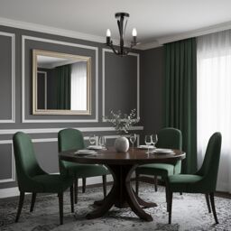 Happy Homewares Traditional 3-Arm Ceiling Light in Matte Black with Metal Leaves - thumbnail 6
