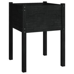Berkfield Home Garden Planters 2 pcs Black 50x50x70 cm Solid Pinewood - Size: 50 x 50 x 70 cm - thumbnail 4