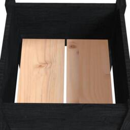 Berkfield Home Garden Planters 2 pcs Black 50x50x70 cm Solid Pinewood - Size: 50 x 50 x 70 cm - thumbnail 6