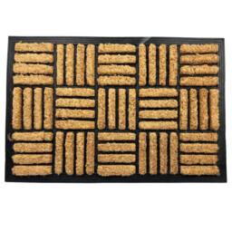 Ark Mat Coir Door Mat - Natural Dirt Trapping, Non-Slip, Indoor/Outdoor in Beige - Size: 40 x 60 cm - thumbnail 1
