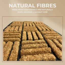 Ark Mat Coir Door Mat - Natural Dirt Trapping, Non-Slip, Indoor/Outdoor in Beige - Size: 40 x 60 cm - thumbnail 3