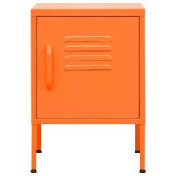 Berkfield Home Nightstands 2 pcs Orange 35x35x51 cm Steel - Size: 35 x 35 x 51 cm - thumbnail 1