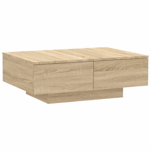 Berkfield Home Coffee Table Sonoma Oak 90x60x31 cm Engineered Wood in Light Oak - Size: 90 x 60 x 31 cm - image 1