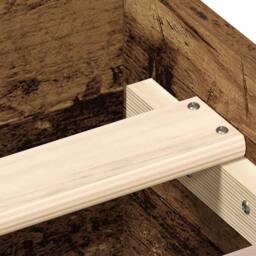 Berkfield Home Bed Frame without Mattress Old Wood 135x190cm Engineered Wood in Brown - Size: 135x190 cm - thumbnail 8