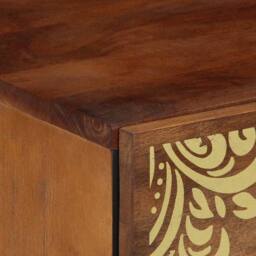 Berkfield Home Traditional Bedside Cabinets 2 pcs 40x33, 5x46 cm Solid Wood Mango in Brown - thumbnail 7