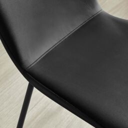 FurnitureboxUK 2 x Asti Black Velvet Dining Chairs - thumbnail 6