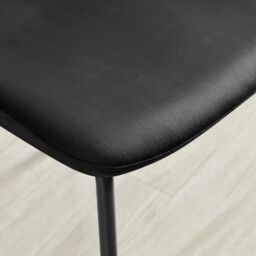 FurnitureboxUK 2 x Asti Black Velvet Dining Chairs - thumbnail 7
