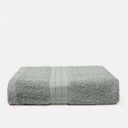 OHS 2 Pack of 100% Cotton Bath Sheet Bathroom Towel in Silver - thumbnail 3