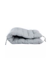 Living and Home 160x50cm Grey Outdoor Sun Lounger Cushion with Slip-Over Back & Side Tie Straps - Size: 160x50 cm - thumbnail 4