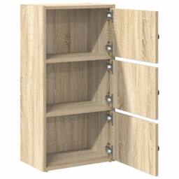 Berkfield Home Bookcase Sonoma Oak 40x24x77 cm Engineered Wood in Light Oak - Size: 40 x 24 x 77 cm - thumbnail 5