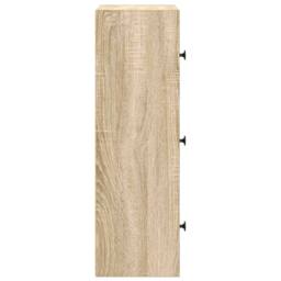 Berkfield Home Bookcase Sonoma Oak 40x24x77 cm Engineered Wood in Light Oak - Size: 40 x 24 x 77 cm - thumbnail 6