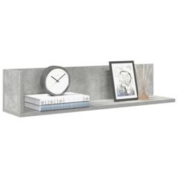 Berkfield Home Wall Shelves 2 pcs Concrete Grey 75x16.5x16.5 cm Engineered Wood - thumbnail 1