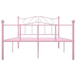 Berkfield Home Bed Frame Pink Metal 140x200 cm - thumbnail 3
