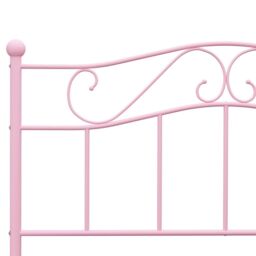 Berkfield Home Bed Frame Pink Metal 140x200 cm - thumbnail 5