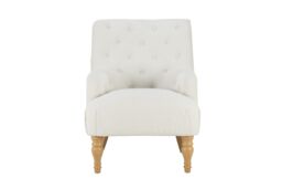 Birlea Fabric Arm Chair Padstow Easy Chair Traditional Accent in White - thumbnail 5