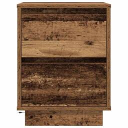 Berkfield Home Bedside Cabinet with LED Lights¬†Old Wood 38x34x50 cm - Size: 38 x 34 x 50 cm - thumbnail 6