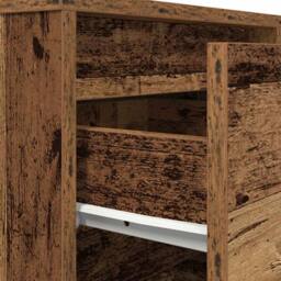 Berkfield Home Bedside Cabinet with LED Lights¬†Old Wood 38x34x50 cm - Size: 38 x 34 x 50 cm - thumbnail 9