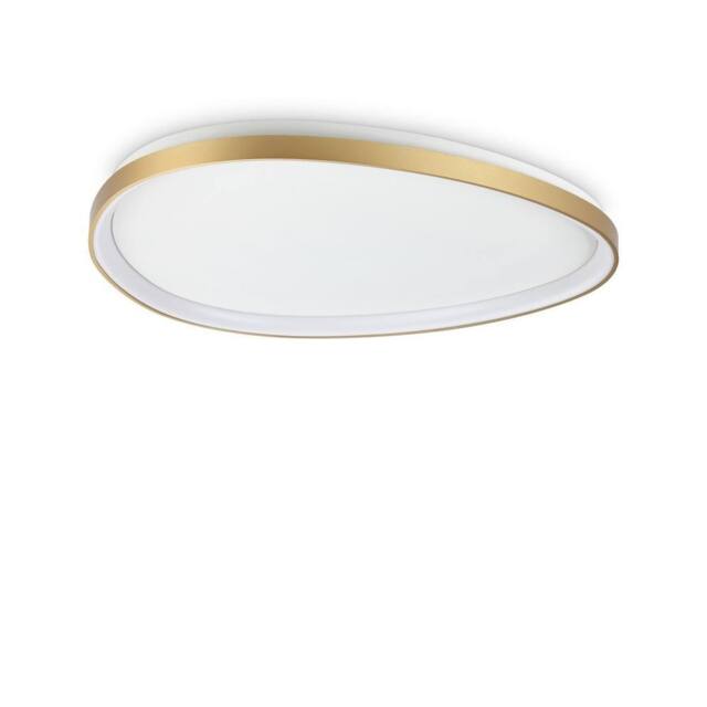 Netlighting Gemini 81cm LED Integrated LED Semi Flush Ceiling Light Brass 2700K in Gold