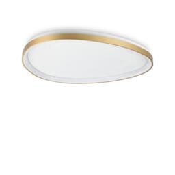 Netlighting Gemini 81cm LED Integrated LED Semi Flush Ceiling Light Brass 2700K in Gold
