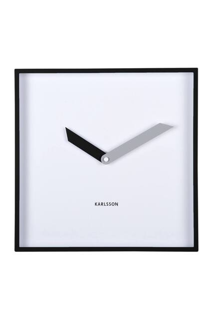 PRESENT TIME Karlsson Wall Clock Cool Retro Cuadrado - Black - image 1
