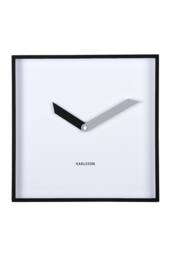 PRESENT TIME Karlsson Wall Clock Cool Retro Cuadrado - Black - thumbnail 1