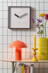PRESENT TIME Karlsson Wall Clock Cool Retro Cuadrado - Black - thumbnail 4