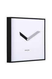 PRESENT TIME Karlsson Wall Clock Cool Retro Cuadrado - Black - thumbnail 2