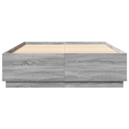 Berkfield Home Bed Frame without Mattress Grey Sonoma 160x200 cm - thumbnail 4