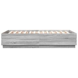Berkfield Home Bed Frame without Mattress Grey Sonoma 160x200 cm - thumbnail 5