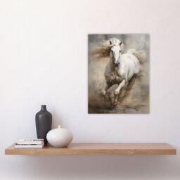 "Artery8 The Race By Tom French Galloping Horse Majestic Powerful Modern Unframed Wall Art Print Poster Home Decor Premium - Size: W12"" x H16""" - thumbnail 4