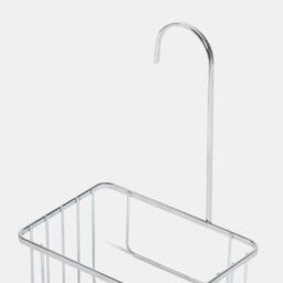 OHS Metal Shower Caddy Hanging Shampoo Organiser Storage in Metallic Silver - thumbnail 4