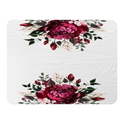 Benjamin Tate Design Open Roses Blanket in Natural - Size: 120 cm x 150 cm - thumbnail 1