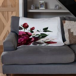 Benjamin Tate Design Open Roses Blanket in Natural - Size: 120 cm x 150 cm - thumbnail 2