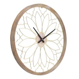 Charles Bentley Ullswater Indoor Outdoor Round Skeleton Wall Clock 60cm in Natural - thumbnail 6