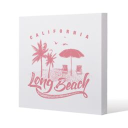 Benjamin Tate Design Cali Long Beach (Canvas Print) / 114 x 114 x 4cm in Natural - Size: 114 x 114 x 4 cm - thumbnail 1