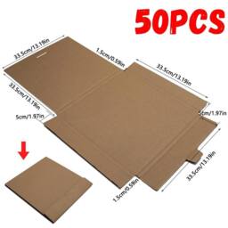 "Ventryn 50 x STRONG 12"" SINGLE RECORD VINYL MAILERS BOXES SHIPPING PACKAGING in Brown" - thumbnail 2