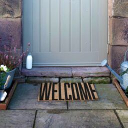 Artsy Mats Large Welcome Full Text Doormat in Black - Size: 40 cm x 60 cm - thumbnail 5