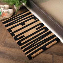 Artsy Mats Large Welcome Full Text Doormat in Black - Size: 40 cm x 60 cm - thumbnail 3