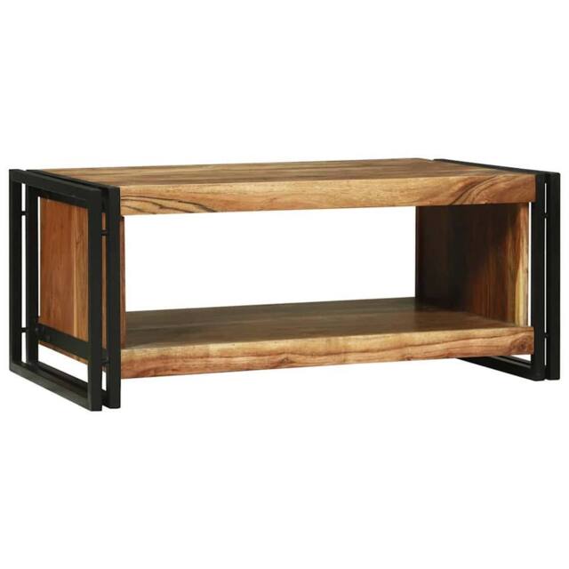 Berkfield Home Coffee Table 90x50x38 cm Solid Wood Acacia in Brown - Size: 90 x 50 x 38 cm - image 1