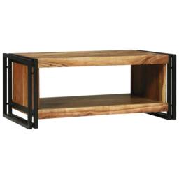 Berkfield Home Coffee Table 90x50x38 cm Solid Wood Acacia in Brown - Size: 90 x 50 x 38 cm - thumbnail 1