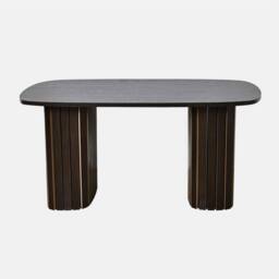 OHS Madison Ribbed Long Coffee Table Living Room Office End Side Table in Walnut - thumbnail 5