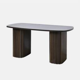 OHS Madison Ribbed Long Coffee Table Living Room Office End Side Table in Walnut - thumbnail 4