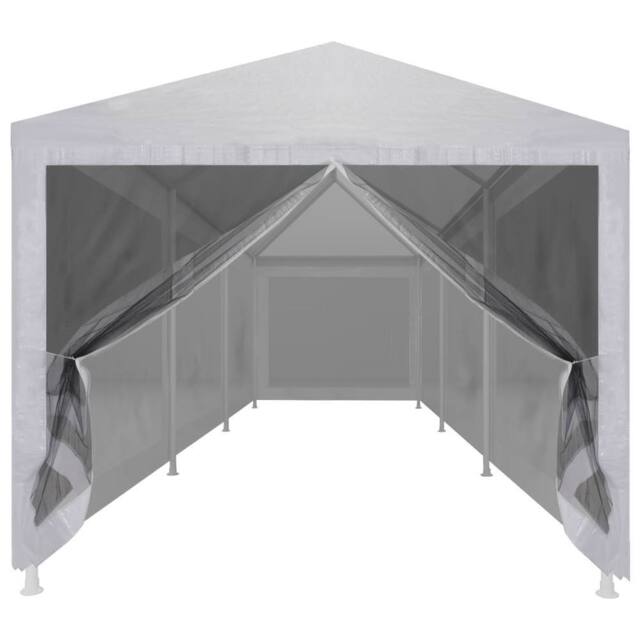 Berkfield Home Party Tent with 8 Mesh Sidewalls 9x3 m in White - image 1